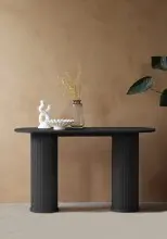 Konsolentisch >NOLA< in Eiche schwarz, MDF furniert...