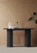 Konsolentisch >NOLA< in Eiche schwarz, MDF furniert - 130x75x40cm (BxHxT)