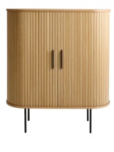 Barschrank >NOLA< in Eiche, MDF furniert - 130x75x40cm (BxHxT)