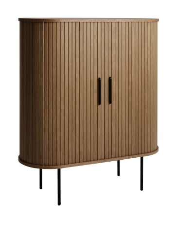 Barschrank >NOLA< in Eiche smoked, MDF furniert - 130x75x40cm (BxHxT)