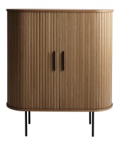 Barschrank >NOLA< in Eiche smoked, MDF furniert - 130x75x40cm (BxHxT)