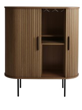 Barschrank >NOLA< in Eiche smoked, MDF furniert - 130x75x40cm (BxHxT)