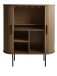 Barschrank >NOLA< in Eiche smoked, MDF furniert - 130x75x40cm (BxHxT)