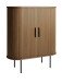 Barschrank >NOLA< in Eiche smoked, MDF furniert - 130x75x40cm (BxHxT)