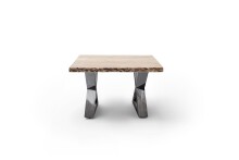 Couchtisch >CARTAGENA< in Akazie natur, massiv lackiert - 75x45x75cm (BxHxT)