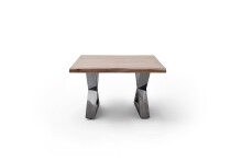 Couchtisch >CARTAGENA< in Akazie massiv walnussfarben - 75x45x75 (BxHxT)