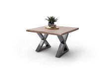 Couchtisch >CARTAGENA< in Akazie massiv walnussfarben - 75x45x75 (BxHxT)