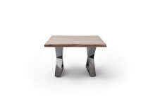 Couchtisch >CARTAGENA< in Akazie massiv walnussfarben - 75x45x75 (BxHxT)