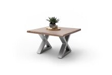 Couchtisch >CARTAGENA< in Akazie massiv walnussfarben - 75x45x75 (BxHxT)