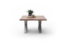 Couchtisch >CARTAGENA< in Akazie massiv walnussfarben - 75x45x75 (BxHxT)
