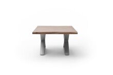 Couchtisch >CARTAGENA< in Akazie massiv walnussfarben - 75x45x75 (BxHxT)
