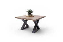 Couchtisch >CARTAGENA< in Akazie massiv walnussfarben - 75x45x75 (BxHxT)