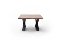 Couchtisch >CARTAGENA< in Akazie massiv walnussfarben - 75x45x75 (BxHxT)