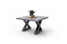 Couchtisch >CARTAGENA< in Akazie grau, massiv lackiert - 75x45x75cm (BxHxT)