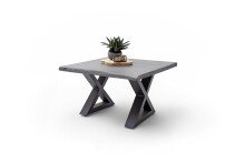 Couchtisch >CARTAGENA< in Akazie grau, massiv lackiert - 75x45x75cm (BxHxT)