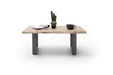 Couchtisch >CARTAGENA< in Akazie natur, massiv lackiert - 110x45x70cm (BxHxT)
