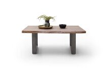 Couchtisch >CARTAGENA< in Akazie massiv walnussfarben - 110x45x70 (BxHxT)