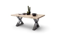 Couchtisch >CARTAGENA< in Akazie natur, massiv lackiert - 110x45x70cm (BxHxT)