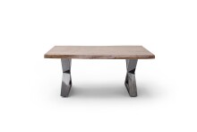 Couchtisch >CARTAGENA< in Akazie massiv walnussfarben - 110x45x70 (BxHxT)