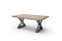 Couchtisch >CARTAGENA< in Akazie massiv walnussfarben - 110x45x70 (BxHxT)