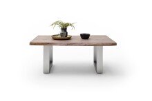 Couchtisch >CARTAGENA< in Akazie massiv walnussfarben - 110x45x70 (BxHxT)