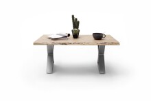 Couchtisch >CARTAGENA< in Akazie natur, massiv lackiert - 110x45x70cm (BxHxT)
