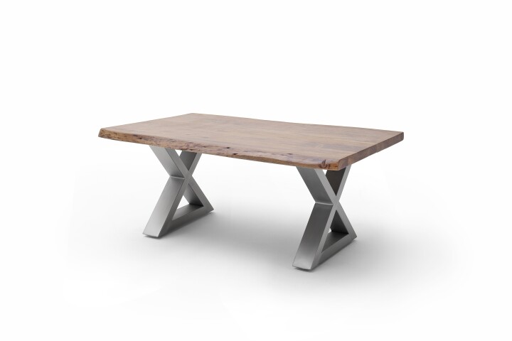 Couchtisch >CARTAGENA< in Akazie massiv walnussfarben - 110x45x70 (BxHxT)