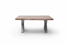 Couchtisch >CARTAGENA< in Akazie massiv walnussfarben - 110x45x70 (BxHxT)
