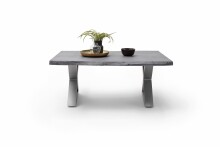 Couchtisch >CARTAGENA< in Akazie grau, massiv lackiert - 110x45x70cm (BxHxT)