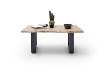 Couchtisch >CARTAGENA< in Akazie natur, massiv lackiert - 110x45x70cm (BxHxT)
