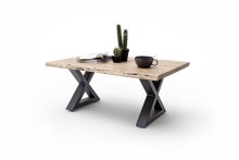 Couchtisch >CARTAGENA< in Akazie natur, massiv lackiert - 110x45x70cm (BxHxT)