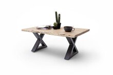 Couchtisch >CARTAGENA< in Akazie natur, massiv lackiert - 110x45x70cm (BxHxT)