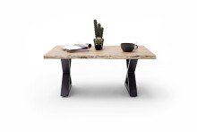 Couchtisch >CARTAGENA< in Akazie natur, massiv lackiert - 110x45x70cm (BxHxT)