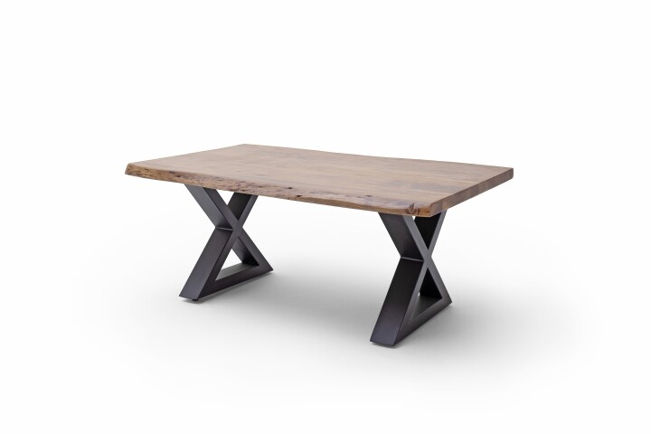 Couchtisch >CARTAGENA< in Akazie massiv walnussfarben - 110x45x70 (BxHxT)