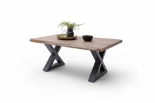 Couchtisch >CARTAGENA< in Akazie massiv walnussfarben - 110x45x70 (BxHxT)