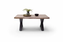 Couchtisch >CARTAGENA< in Akazie massiv walnussfarben - 110x45x70 (BxHxT)