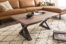 Couchtisch >CARTAGENA< in Akazie massiv walnussfarben - 110x45x70 (BxHxT)