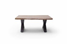 Couchtisch >CARTAGENA< in Akazie massiv walnussfarben - 110x45x70 (BxHxT)