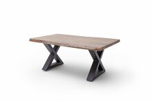 Couchtisch >CARTAGENA< in Akazie massiv walnussfarben - 110x45x70 (BxHxT)