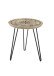Beistelltisch >NEVIS< in Kompass-Motiv, Mango Massivholz - 46x51x46cm (BxHxT)