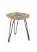 Beistelltisch >NEVIS< in Kompass-Motiv, Mango Massivholz - 46x51x46cm (BxHxT)