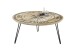 Couchtisch >NEVIS< in Kompass-Motiv, Mango Massivholz - 90x46x90cm (BxHxT)