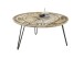 Couchtisch >NEVIS< in Kompass-Motiv, Mango Massivholz - 90x46x90cm (BxHxT)