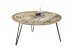 Couchtisch >NEVIS< in Kompass-Motiv, Mango Massivholz - 90x46x90cm (BxHxT)