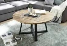 Couchtisch >SAFAGA< in Akazie natur, Massivholz  -...