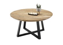 Couchtisch >SAFAGA< in Akazie natur, Massivholz  - 90x45x90cm (BxHxT)