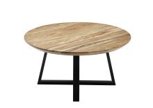 Couchtisch >SAFAGA< in Akazie natur, Massivholz  - 90x45x90cm (BxHxT)