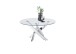 Couchtisch >KOPENHAGEN< in klarglas / verchromt - 80x45x80 (BxHxT)