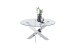 Couchtisch >KOPENHAGEN< in klarglas / verchromt - 80x45x80 (BxHxT)