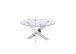 Couchtisch >KOPENHAGEN< in klarglas / verchromt - 80x45x80 (BxHxT)